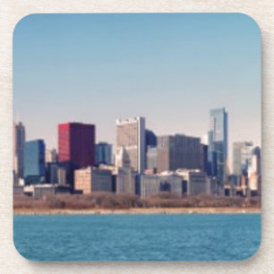 Panorama der Chicago-Skyline Untersetzer