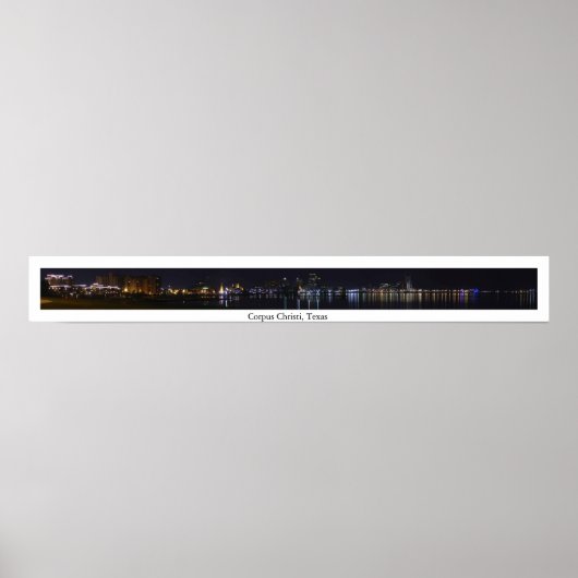 Panorama der Corpus Christi Skyline Poster (Vorne)
