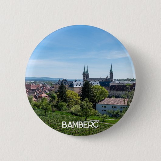 Panorama der historischen Altstadt von Bamberg, De Button (Vorderseite)