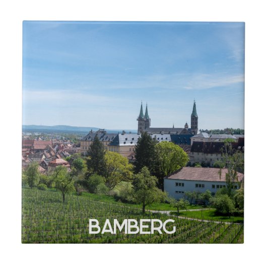 Panorama der historischen Altstadt von Bamberg, De Fliese (Vorderseite)