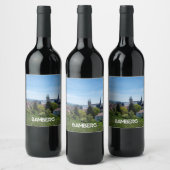 Panorama der historischen Altstadt von Bamberg, De Weinetikett (Flaschen)