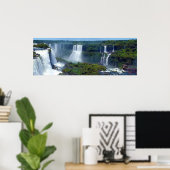 Panorama der Iguazu-Wasserfälle aus Brasilien Poster (Heimbüro)
