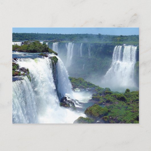 Panorama der Iguazu-Wasserfälle aus Brasilien Postkarte (Vorderseite)