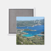 Panorama der Insel Korfu Magnet (Vorderseite/Rückseite)