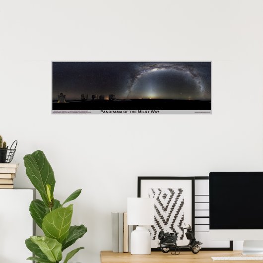 Panorama der Milchstraße Poster (Heimbüro)