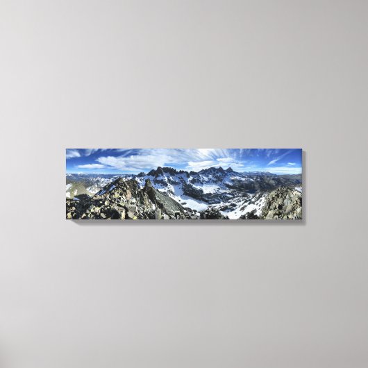 Panorama der Minarets und des Iceberger Sees - Sie Leinwanddruck (Vorderseite)