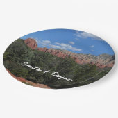 Panorama der Roten Felsen in Sedona Arizona Pappteller (Schrägansicht)