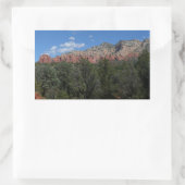 Panorama der Roten Felsen in Sedona Arizona Rechteckiger Aufkleber (Tasche)