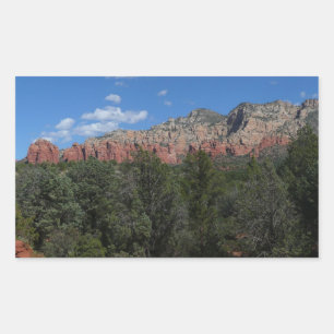 Panorama der Roten Felsen in Sedona Arizona Rechteckiger Aufkleber
