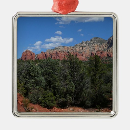 Panorama der Roten Felsen in Sedona Arizona Silbernes Ornament (Vorne)
