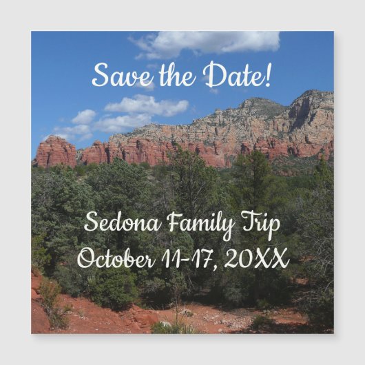 Panorama der Roten Felsen in Sedona Save the Date Magnetkarte (Vorderseite)