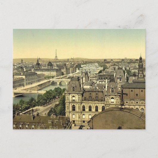 Panorama der sieben Brücken, Paris, Frankreich Postkarte (Vorderseite)