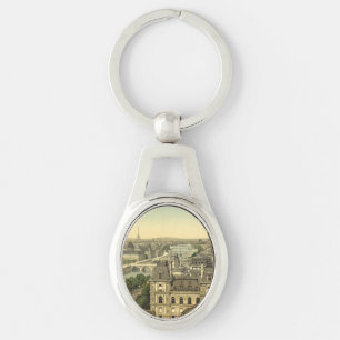 Panorama der sieben Brücken, Paris, Frankreich Schlüsselanhänger