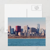 Panorama der Skyline von Chicago Postkarte (Vorne/Hinten)