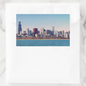Panorama der Skyline von Chicago Rechteckiger Aufkleber (Tasche)