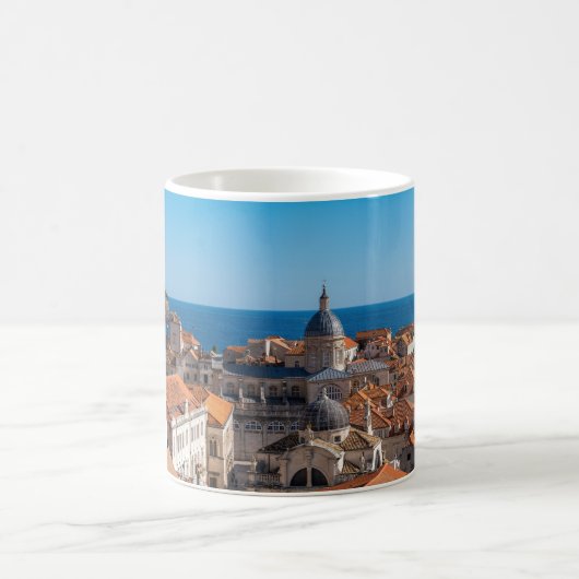 Panorama der Stadt Dubrovnik - Kroatien Kaffeetasse (Mittel)