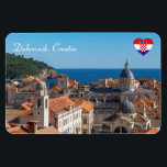 Panorama der Stadt Dubrovnik - Kroatien Magnet<br><div class="desc">Panoramaaussicht auf die roten Dächer der Stadt Dubrovnik - Dalmatien,  Kroatien. Schieß von den Stadtmauern der Altstadt.</div>