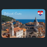 Panorama der Stadt Dubrovnik - Kroatien Magnet<br><div class="desc">Panoramaaussicht auf die roten Dächer der Stadt Dubrovnik - Dalmatien,  Kroatien. Schieß von den Stadtmauern der Altstadt.</div>