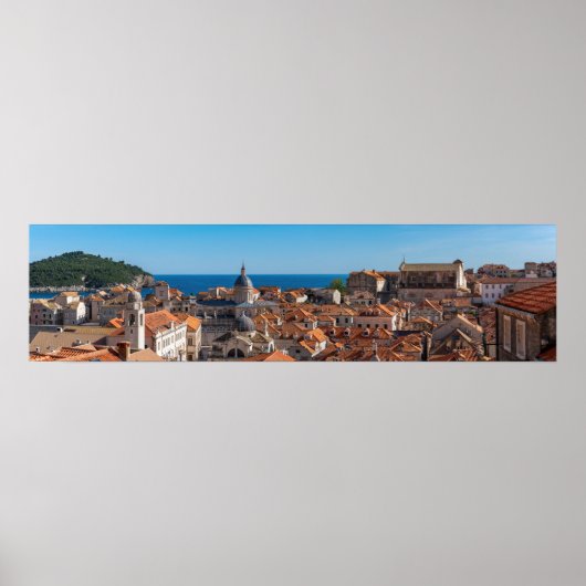 Panorama der Stadt Dubrovnik - Kroatien Poster (Vorne)