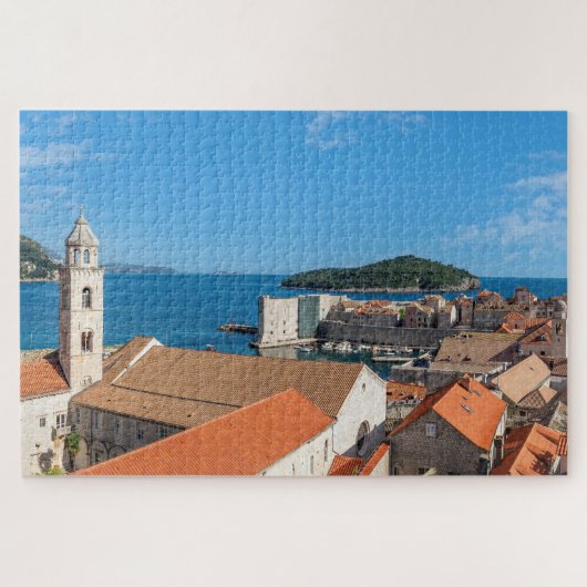 Panorama der Stadt Dubrovnik - Kroatien Puzzle (Horizontal)