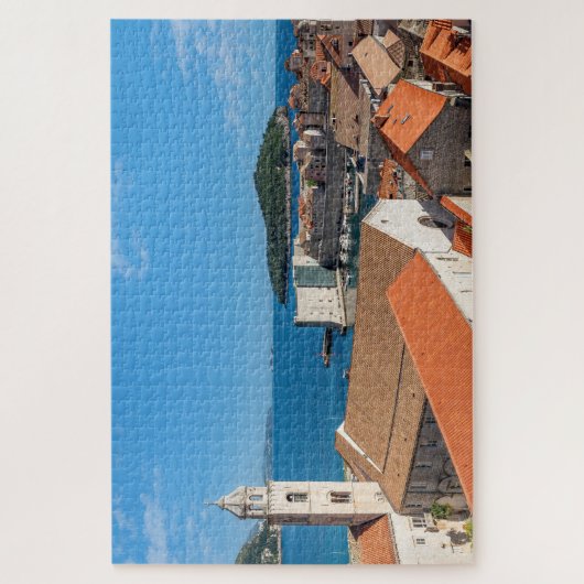 Panorama der Stadt Dubrovnik - Kroatien Puzzle (Vertikal)