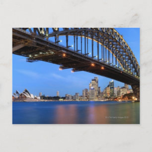 Panorama der Sydney Harbour Bridge, Sydney Opera Postkarte