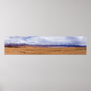 Panorama der tibetischen Landschaft Poster
