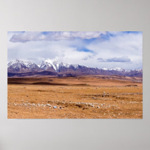 Panorama der tibetischen Landschaft Poster
