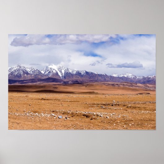 Panorama der tibetischen Landschaft Poster (Vorne)