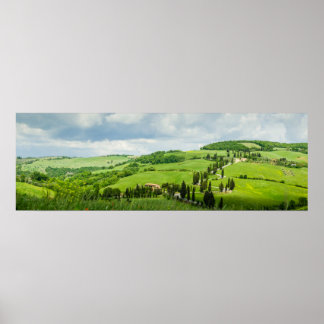 Panorama der toskanischen Landschaft Poster