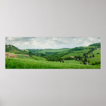 Panorama der toskanischen Landschaft Poster