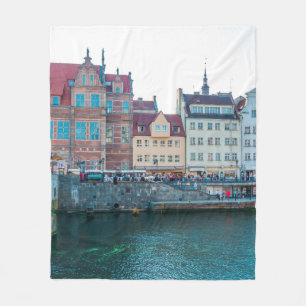 Panorama der typischen farbenfrohen dekorativen mi fleecedecke