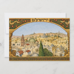Panorama des alten Jerusalem Karte