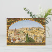 Panorama des alten Jerusalem Karte (Stehend Vorderseite)