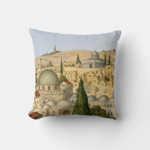 Panorama des alten Jerusalem Kissen