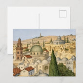 Panorama des alten Jerusalem Postkarte (Vorne/Hinten)