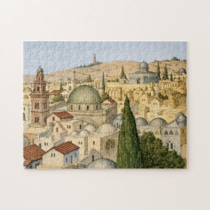 Panorama des alten Jerusalem Puzzle