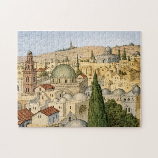Panorama des alten Jerusalem Puzzle (Horizontal)