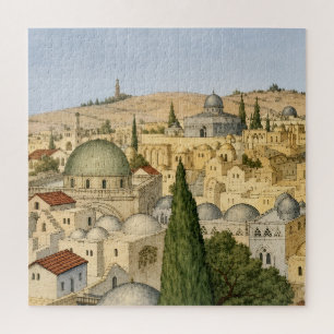 Panorama des alten Jerusalem Puzzle