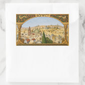 Panorama des alten Jerusalem Rechteckiger Aufkleber (Tasche)