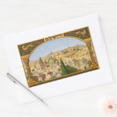Panorama des alten Jerusalem Rechteckiger Aufkleber (Umschlag)