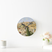 Panorama des alten Jerusalem Runde Wanduhr (Zuhause)