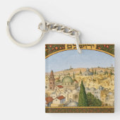 Panorama des alten Jerusalem Schlüsselanhänger (Vorderseite)