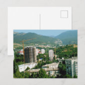 Panorama des Bergtals der Krim Postkarte (Vorne/Hinten)