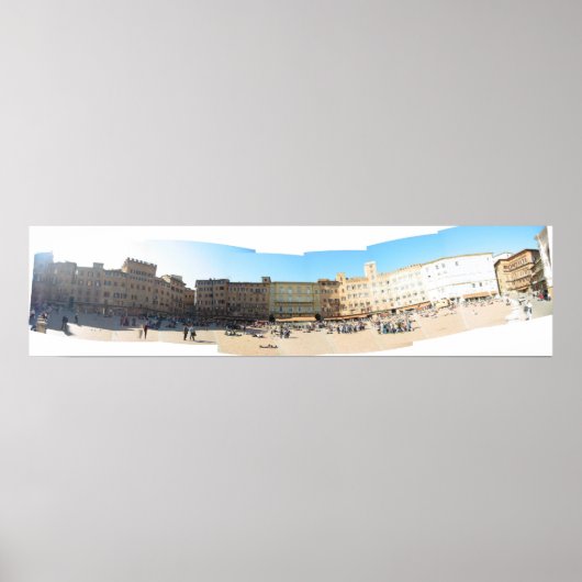 Panorama des Campo in Siena Poster (Vorne)
