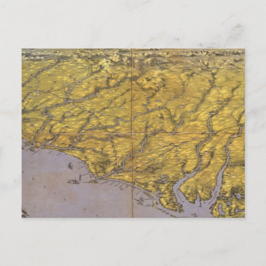 Panorama des Kriegssitzes Postkarte (Vorderseite)