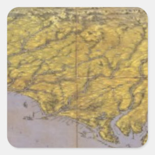 Panorama des Kriegssitzes Quadratischer Aufkleber