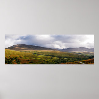 Panorama des schottischen Highlands Poster