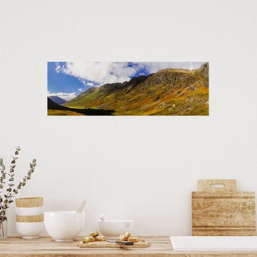 Panorama des schottischen Highlands Poster (Küche)