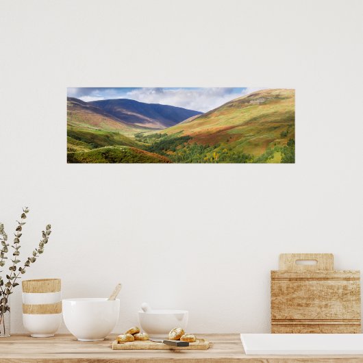 Panorama des schottischen Highlands Poster (Küche)